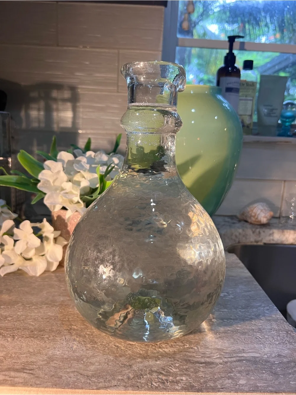 Clear Bubble Glass Vase Decanter read more